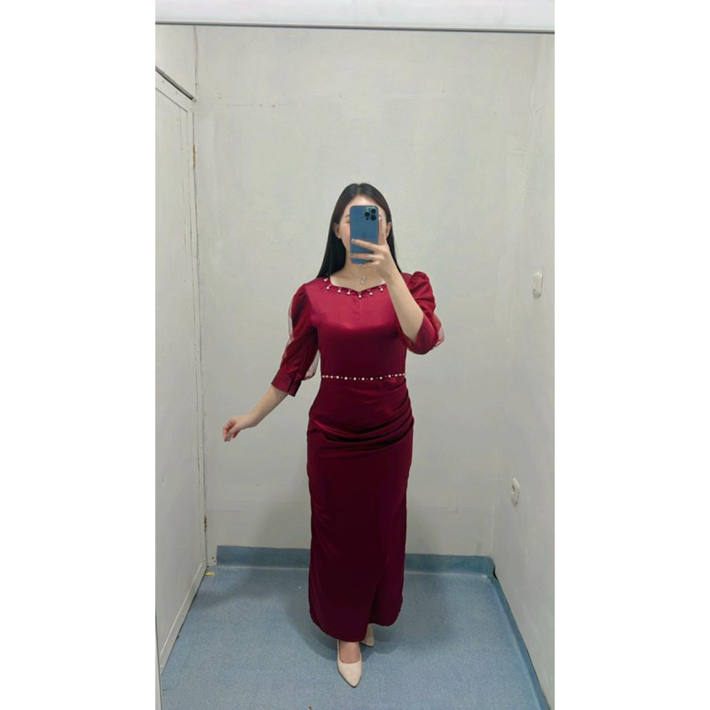 DRESS MARCELLA / DRESS SATIN / DRESS BRIDESMAID / DRESS NATAL / DRESS NATAL WANITA