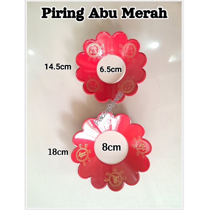 Piring Abu merah piring abu sembahyang merah piring hio abu sembahyang