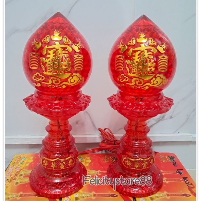 Lampu sembahyang led Fu gui Ruyi lampu led sembahyang merah lampu Sembahyang Ru yi