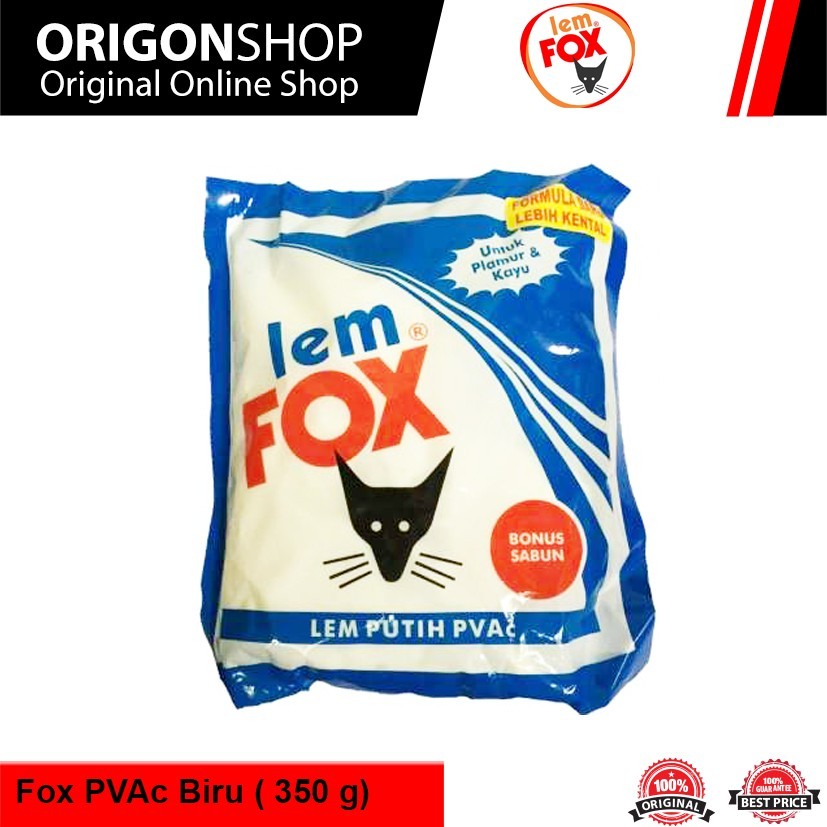 

Lem Lem Fox PVAc Biru (FB Kental) Kantong 350 gram Termurah