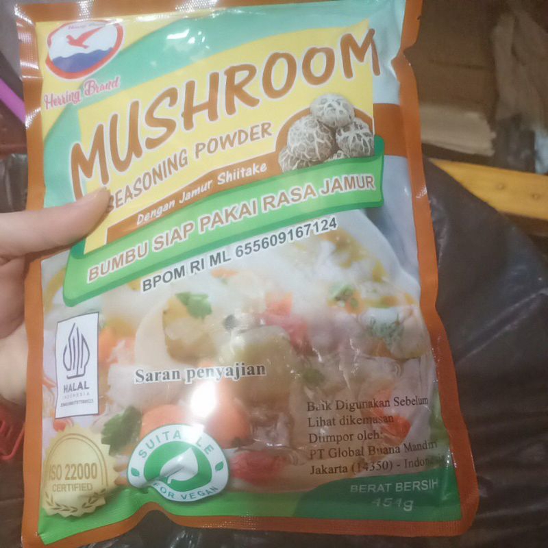 

Kaldu Jamur 454gr (besar) Herring Brand