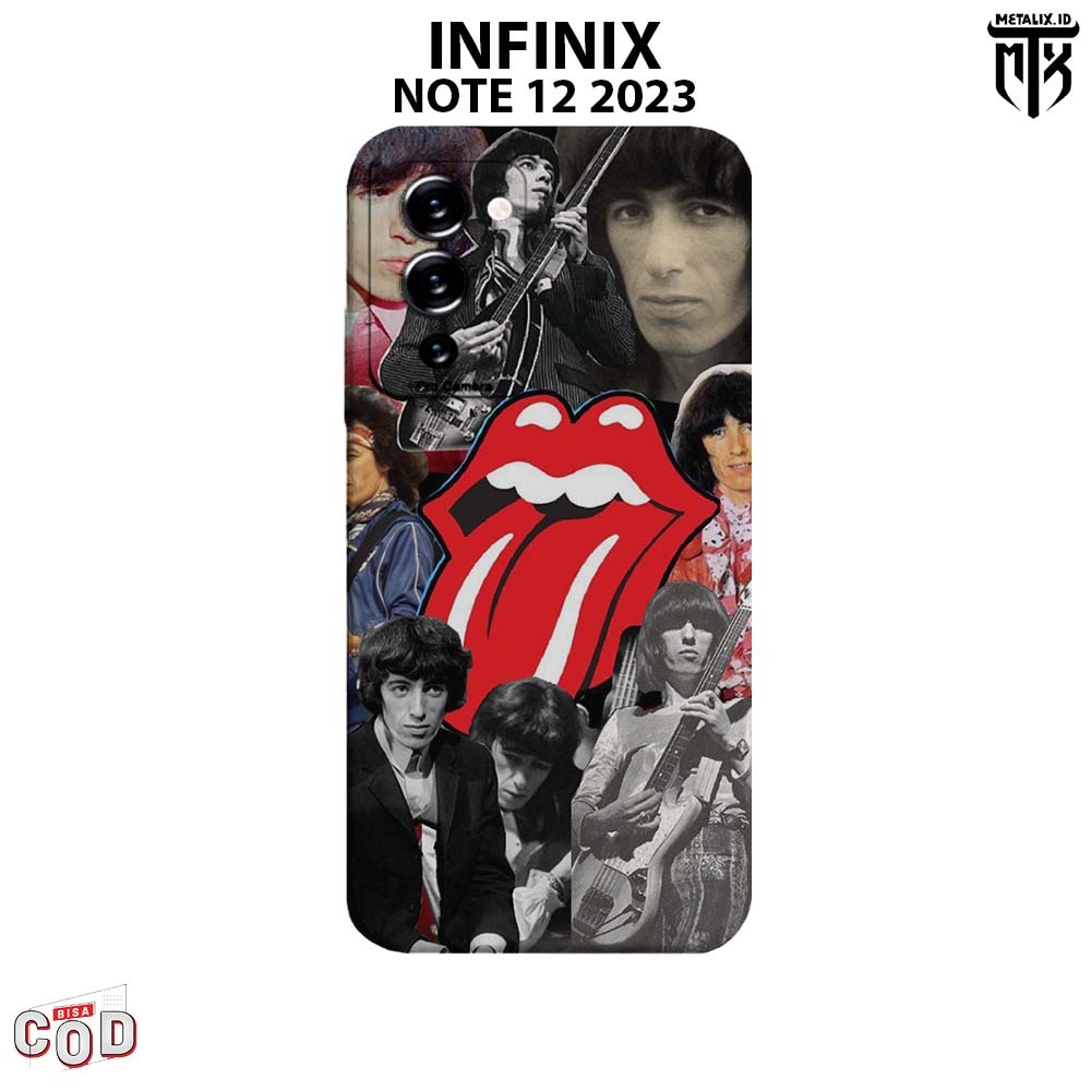 Casing INFINIX NOTE 12 G96 - Case INFINIX NOTE 12 G96 BAND THE ROLLING STONES SOFTCASE PROCAMERA CAS