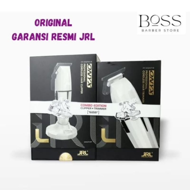 Jrl Onyx putih Jrl ghost combo clipper + trimmer Original garansi reami distributor