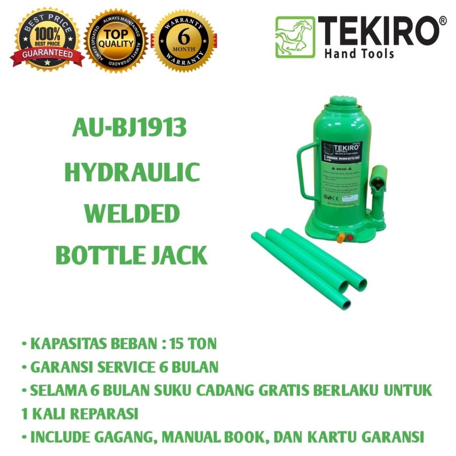 Tekiro Dongkrak Botol 15 Ton Hidrolik Hydraulic Jack 15 TON TEKIRO DONGKRAK BOTOL 15 TON DONGKRAK MO