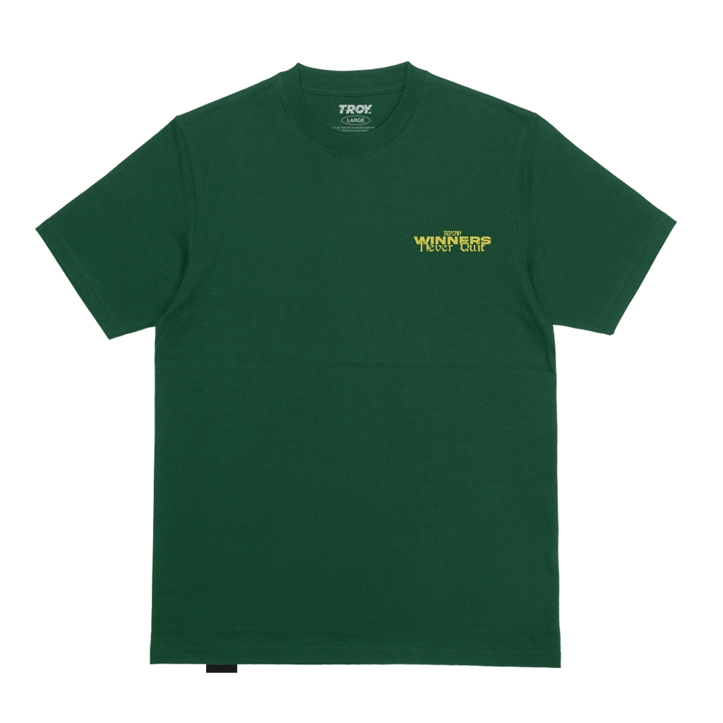 Troy Company Tshirt Forest Green Winners Persist - Kaos Lengan Pendek Kaos Hijau MTD 3027