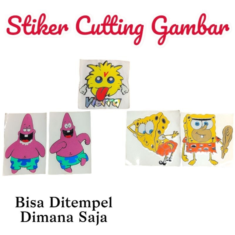 Stiker Cutting Karakter Patrick Patrik Star SpongeBob SquarePants Vierra