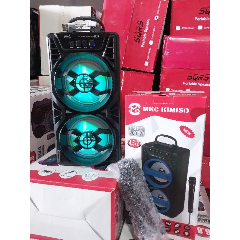 SPEAKER PORTABLE BLUETOOTH KAROKE 4 INC ×2 - Karoke Speaker Bluetooth Wirelees With Mic
