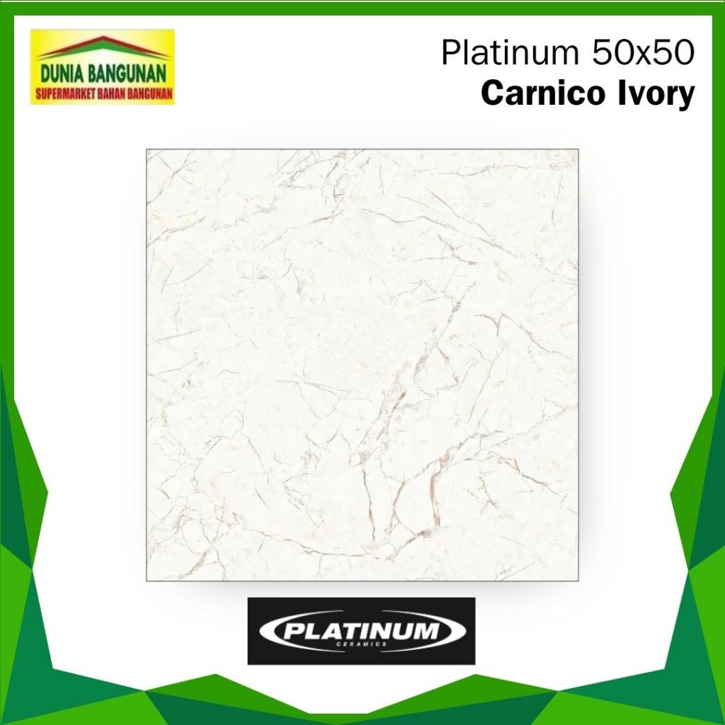 Keramik 50x50 KIA Carnico Ivory Keramik Lantai Keset/Keramik Lantai Marmer/Keramik Lantai Kamar