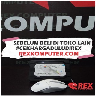 Rexus Xierra X18 RIFLE Mouse Gaming Wired 7200DPI - Hitam/Putih