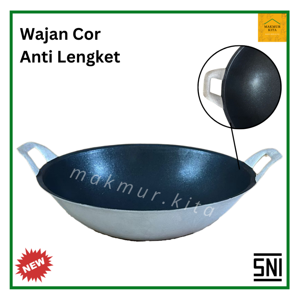 New Wajan Penggorengan 26 28 30 32 35 38 41 46 50Cm Aluminium Global Eagle / Wajan Aluminium Jawa