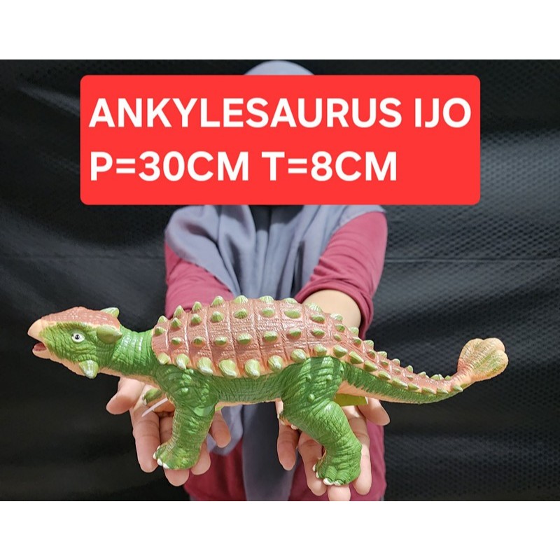 MAINAN DINOSAURUS ANKYLOSAURUS KARET BESAR BONEKA TYREX KARET