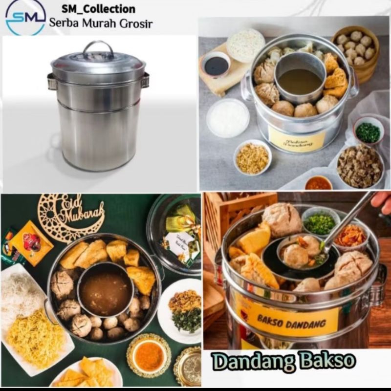 bakso dandang/dandang aluminium/bakso/panci bakso/dandang bakso gajah 0,7