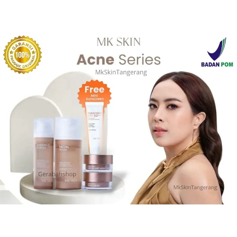 Paket Mk Skin Acne Series Jerawat Whitening Glow