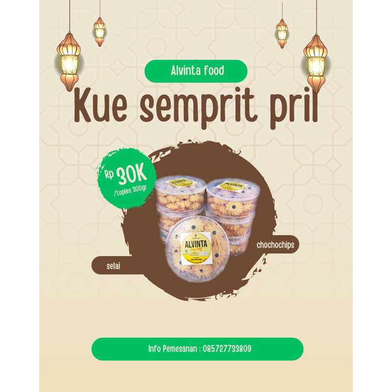 

kue semprit bunga pril chocochips 300gr