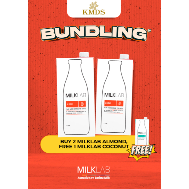 

BUNDLING BUY 2 Milklab Almond 1L FREE 1 Milklab Coconut 1L
