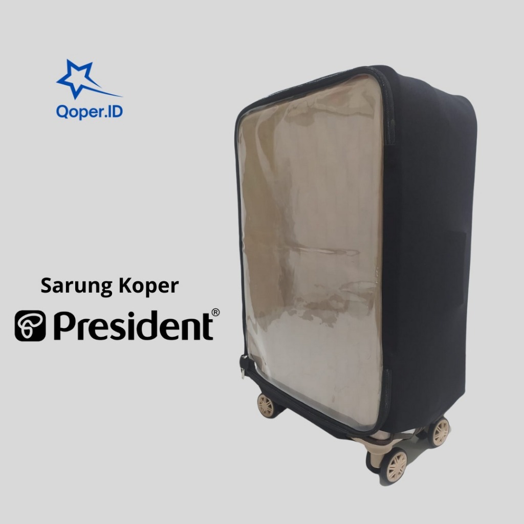 Sarung Cover Pelindung Koper untuk Merek/Brand President semua ukuran (Small 18 inch-22 inch,Medium 