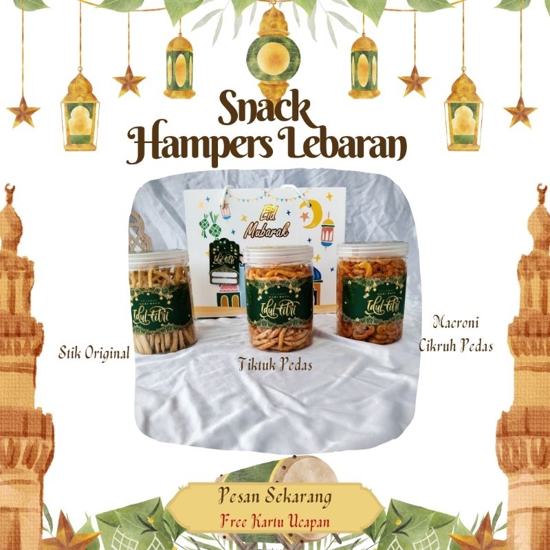

Hampers Snack Lebaran / Cemilan tiktuk /makroni cikruh