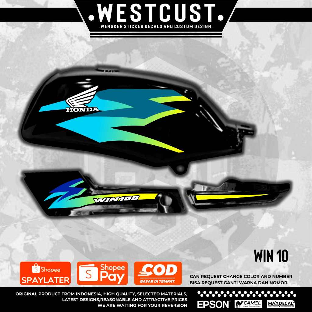 Stiker variasi striping HONDA WIN 100 design custom