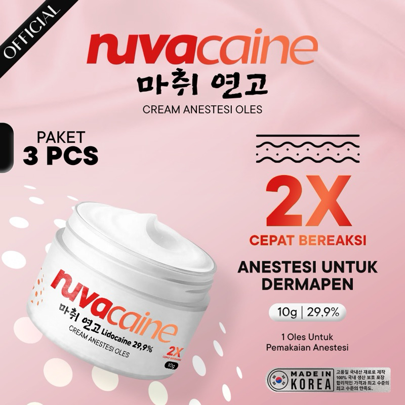 [3PCS ANESTESI WAJAH] Anestesi Cream Dermapen Untuk Perawatan Wajah Dermaroller Perawatan