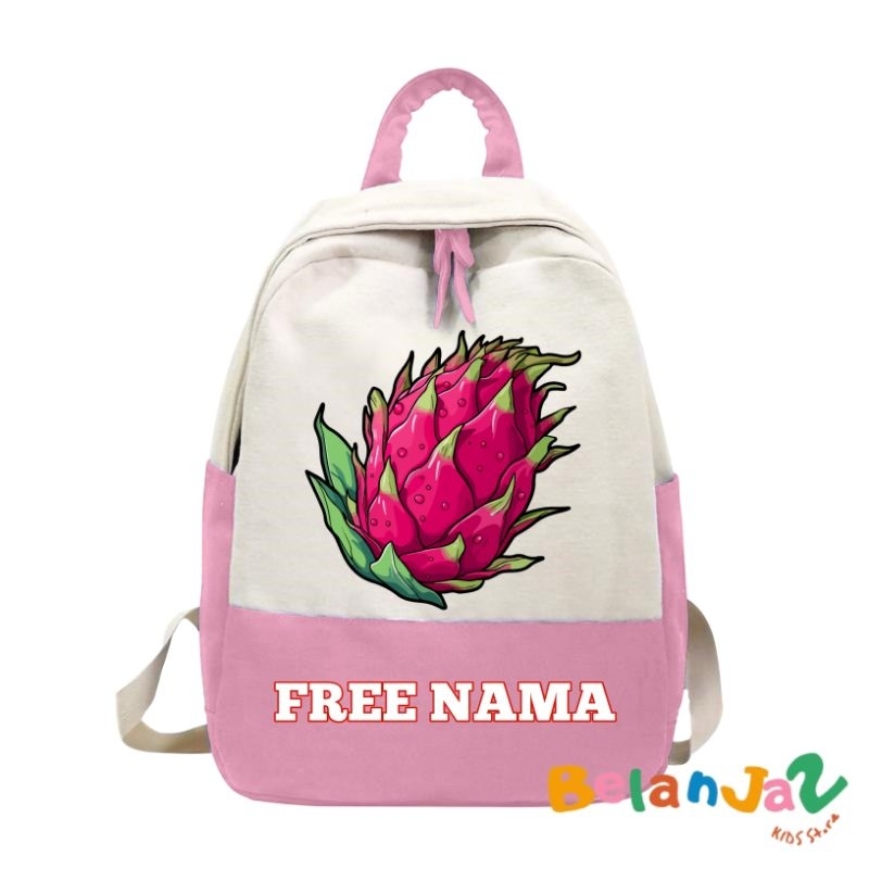 TAS ANAK RANSEL ANAK BUAH NAGA TAS ANAK UNISEX FREE NAMA