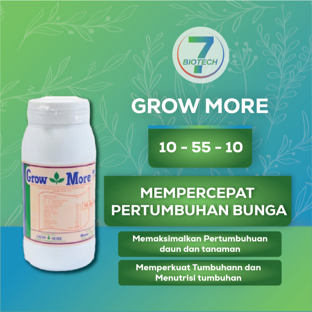 PUPUK GROWMORE 10 55 10 454 GRAM | NPK AKAR BUNGA BUAH KEMASAN PABRIK | ORIGINAL USA