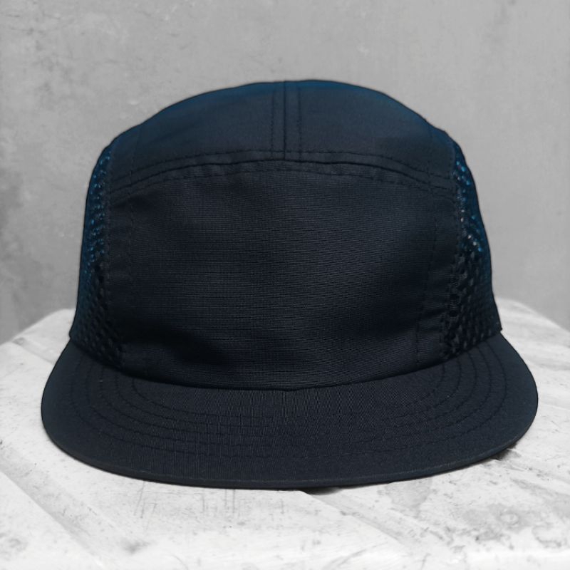 disban | TOPI LIDAH PENDEK JARING TASLAN POLOS BLACK / TOPI SEPEDA