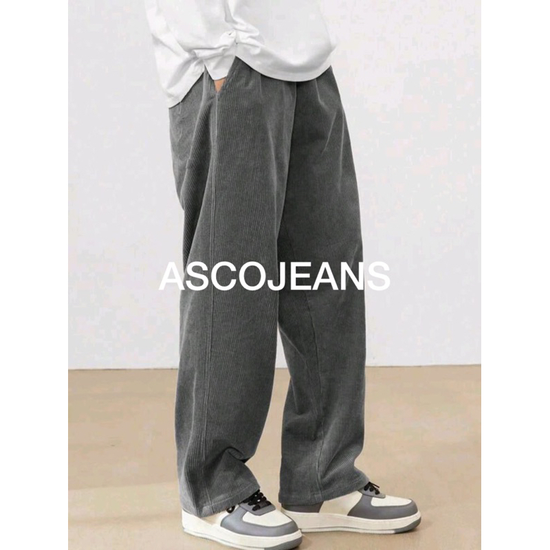 celana gombrang corduroy pria-celana oversize korea