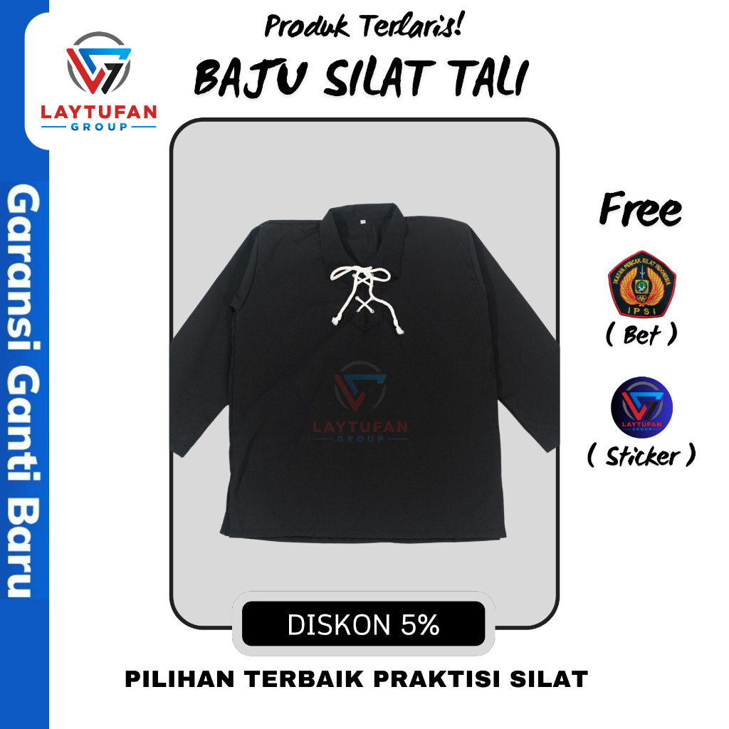 Baju Sakral PSHT Siswa | Seragam Latihan Atasan | Bahan Nagata Drill Premium | LTF Collection