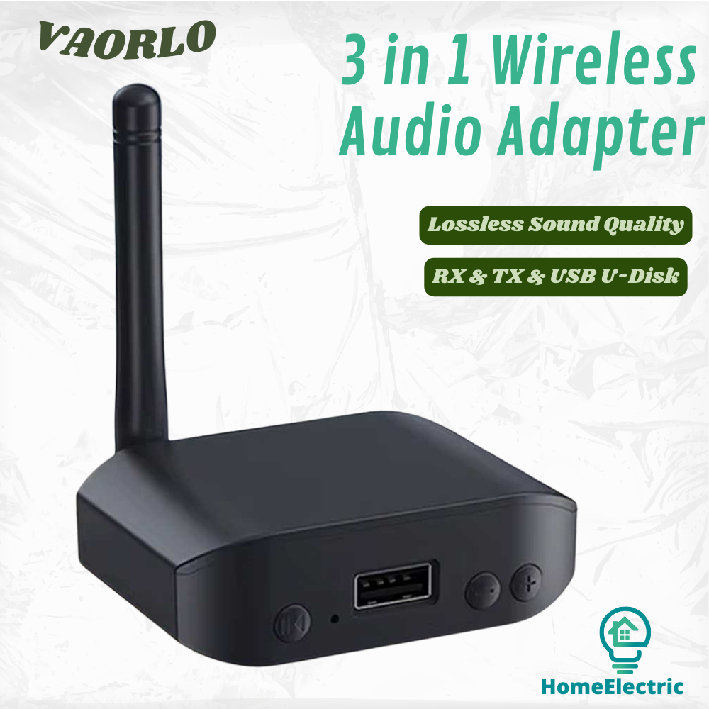Vaorlo Audio Adapter Bluetooth Transmitter Receiver USB 3in1 - B56