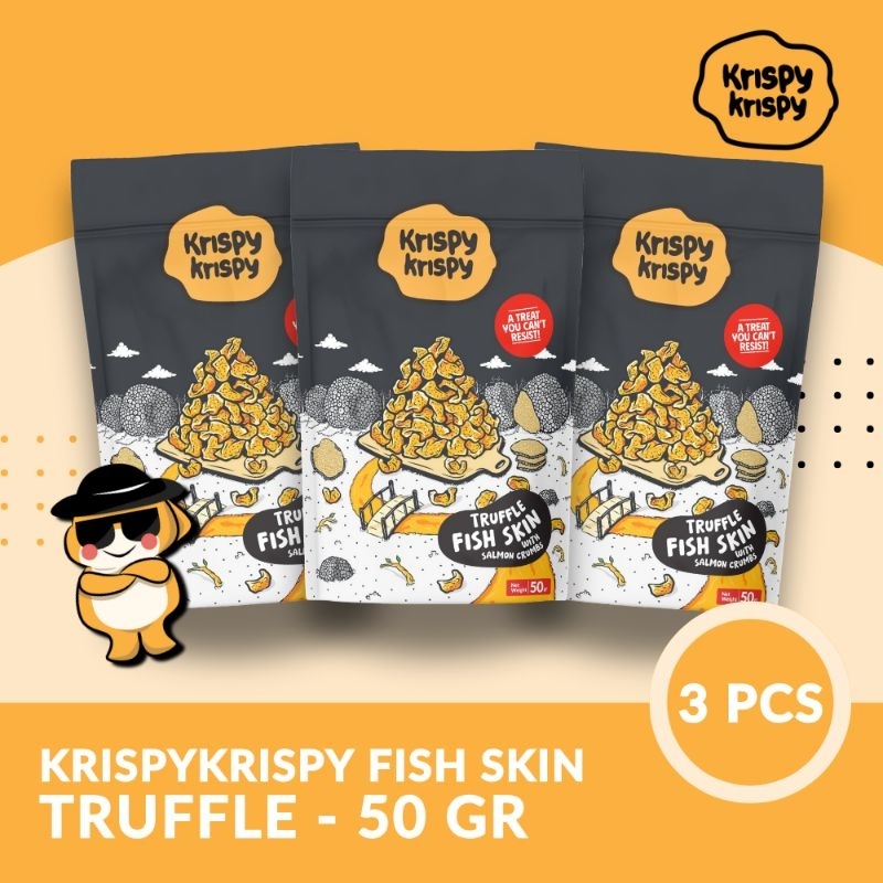 

Krispy Krispy Asia - TRUFFLE - Kerupuk Kulit Ikan - 3 PCS