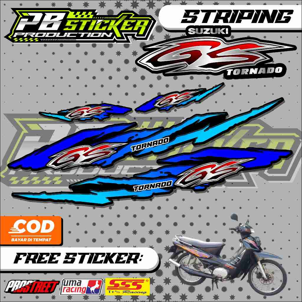 STRIPING VARIASI SUZUKI GS TORNADO  / STICKER LIST MOTOR SUZUKI GS TORNADO