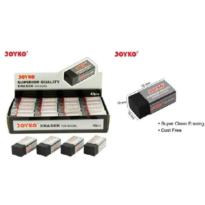 

Penghapus Eraser Joyko Hitam kecil 526 B40BL (1 PACK ISI 40 BIJI)