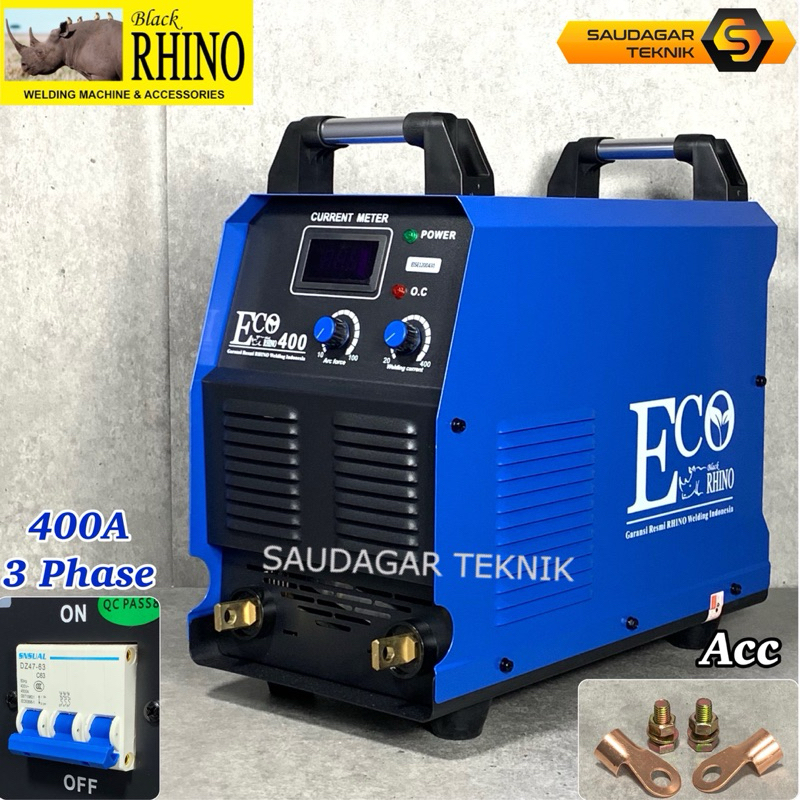 Mesin Las Rhino ECO 400A 3 Phase Inverter MMA 400A