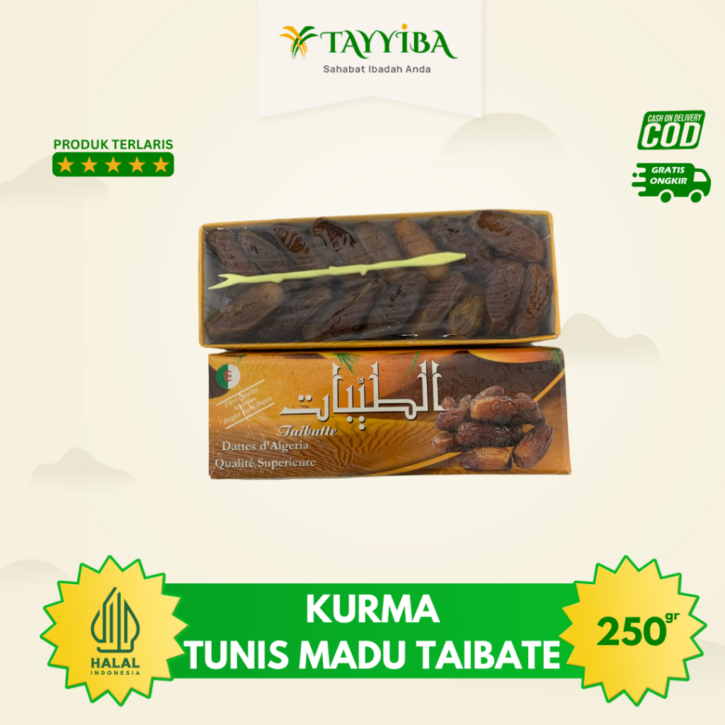 

Kurma Tunis Madu Taibate Taibbate 250gr | Halal | 100% Original