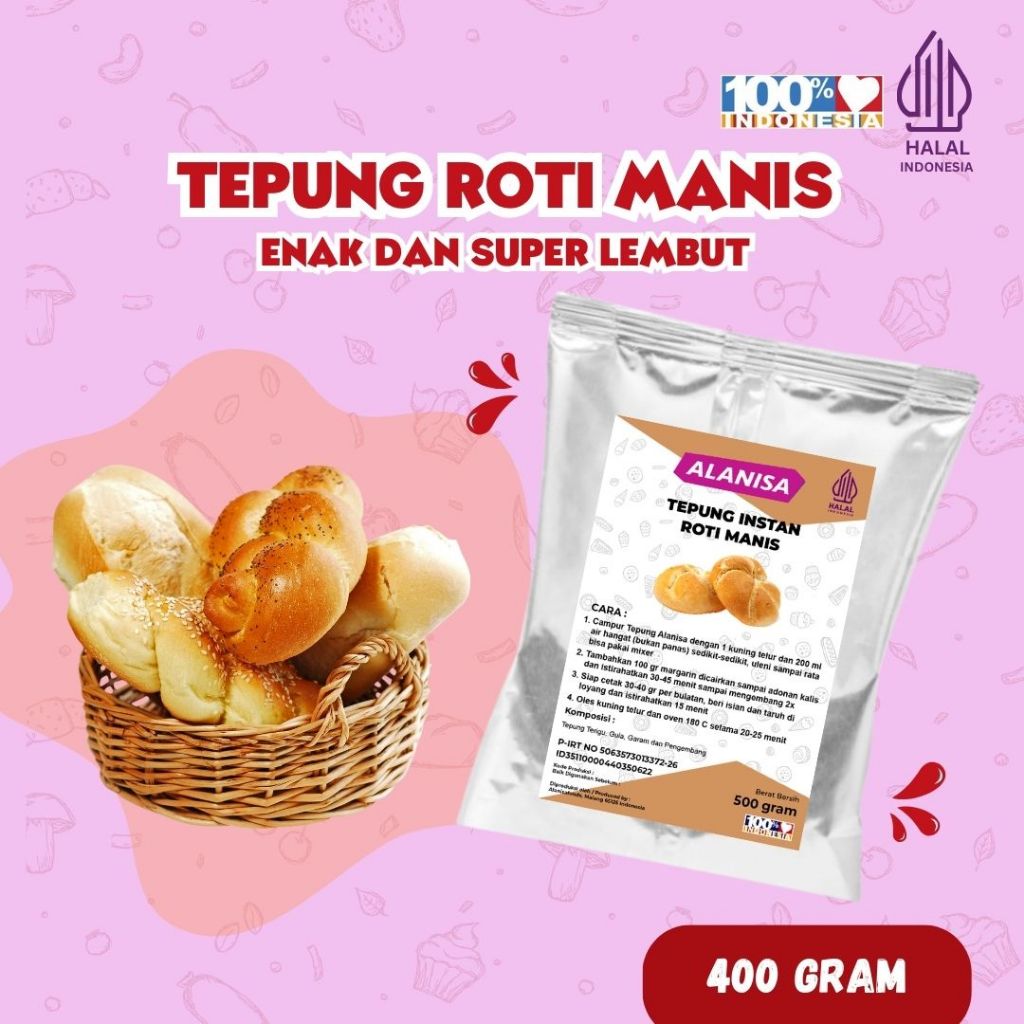

TEPUNG ROTI MANIS 500GR PRAKTIS!!