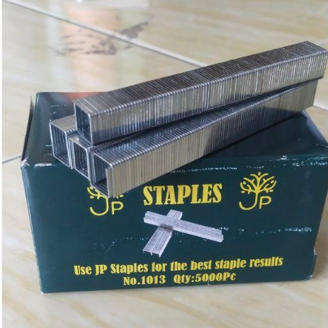 

Isi Staples Tembak Kompresor JP 1013 ukuran 10 x 13 mm jp staples mudah dipasang dan tahan lama
