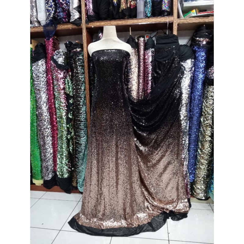 BAHAN KAIN TILE SQUIN SERIBU PAYET GRADASI SERIBU PAYET
