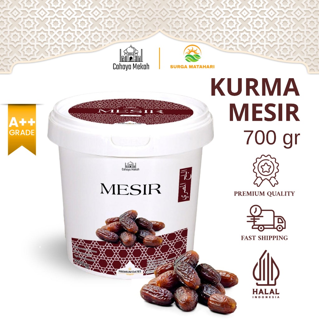 

Cahaya Mekah Kurma Mesir Madu Ember 700 Gram Egyptian Dates Original