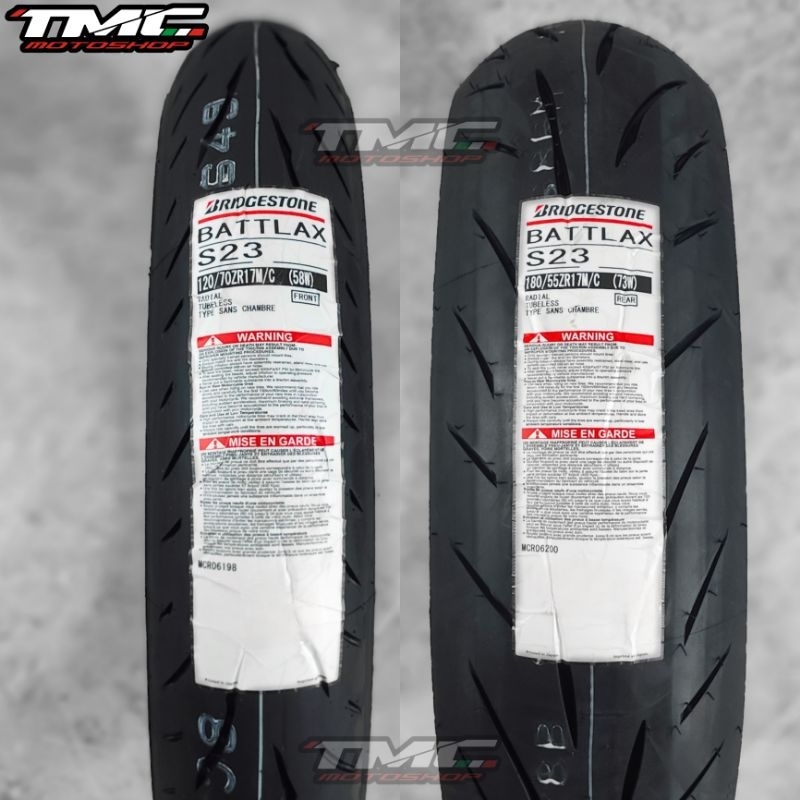 Paket Ban Battlax S23 120/70-17 dan 180/55-17 ZX25RR ZX4RR R6 Z800 CBR600 ZX6R