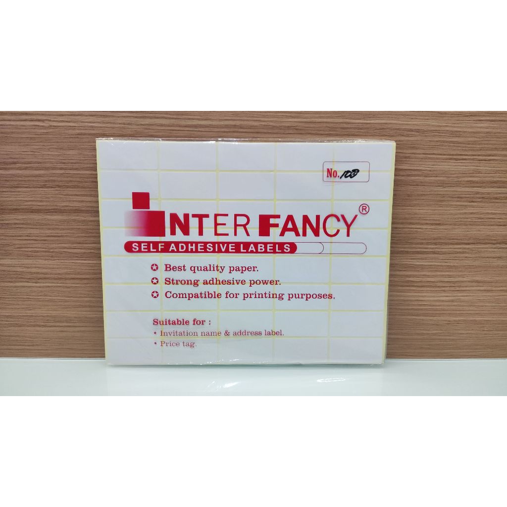 Stiker Sticker Label Nama Undangan Harga No 108 / 18 mm x 38 mm