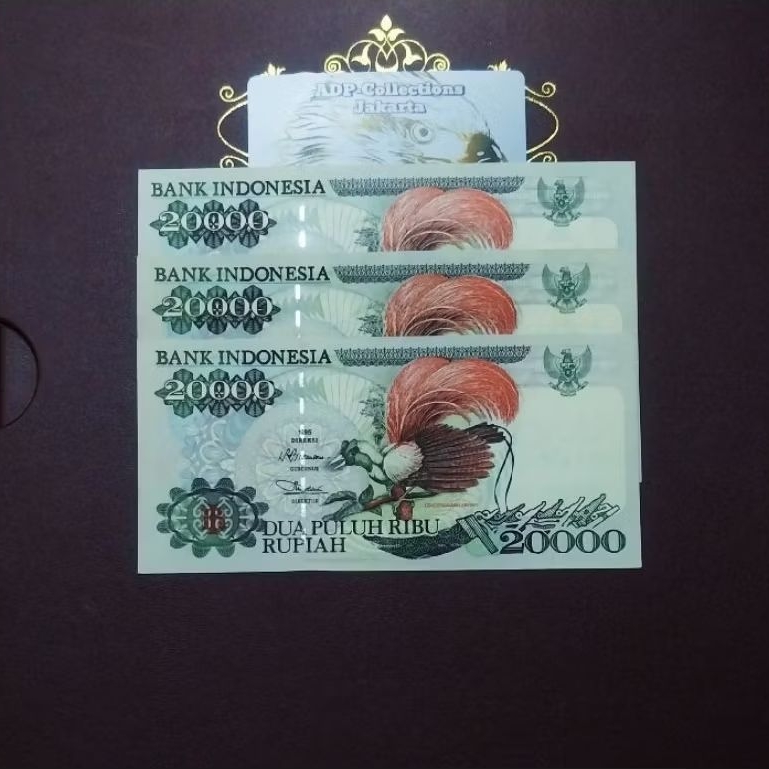 Uang kuno 20000 rupiah cendrawasih 1995/1995