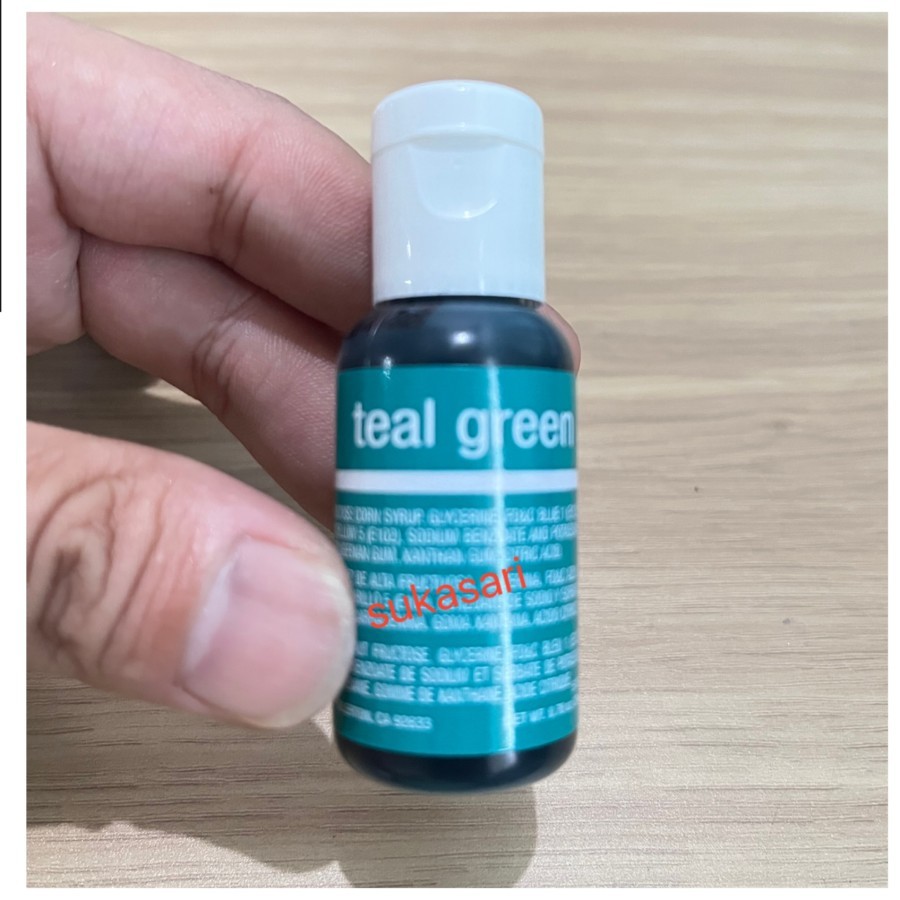 

Chefmaster 20gr teal Green hijau soft gel icing color pewarna makanan gel
