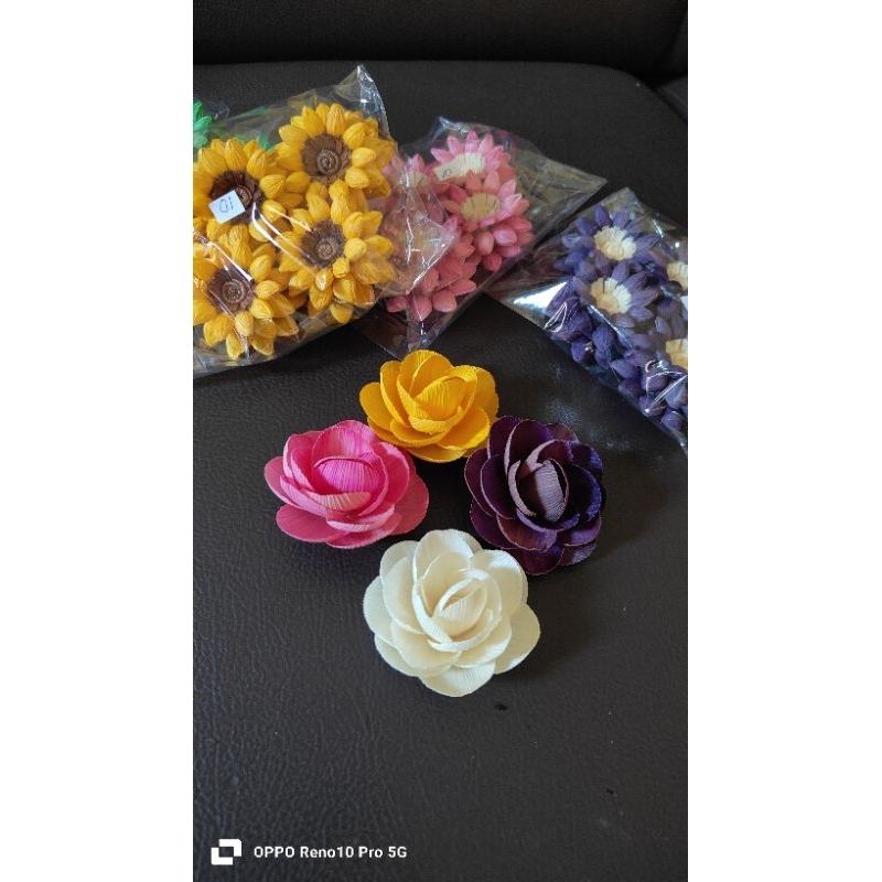 BUNGA KLOBOT JAGUNG PEONY  BUNGA KULIT JAGUNG MAWAR NATURAL BLEACHING