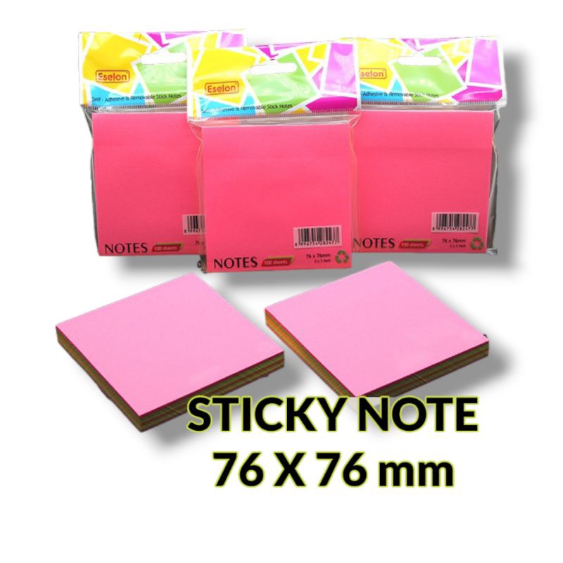 

STICKY NOTE ESELON 76 X 76 mm WARNA TUMPUK (PCS)