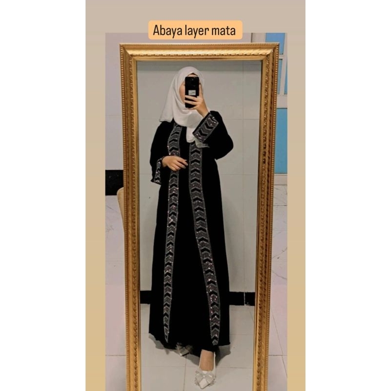 Abaya Gamis Hitam Fashion Muslim Maxi Dress Busana Wanita Murah Turkey Dubai Fauziah