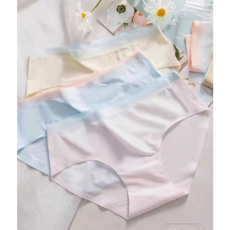 [ isi 6pcs random ] Cd wanira Seamless Transparan Celana dalam Bahan Nilon Size M-XL Cd anti nyepak 