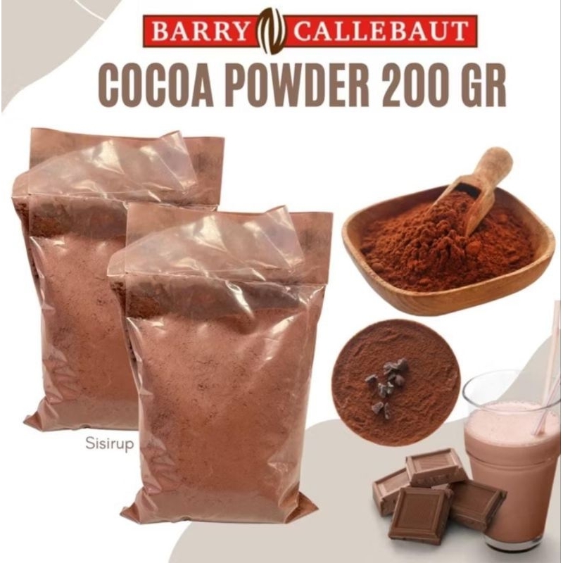 

200 GR Cocoa Powder Bary Callebaut 200 GR / Cocoa Powder / Coklat Bubuk