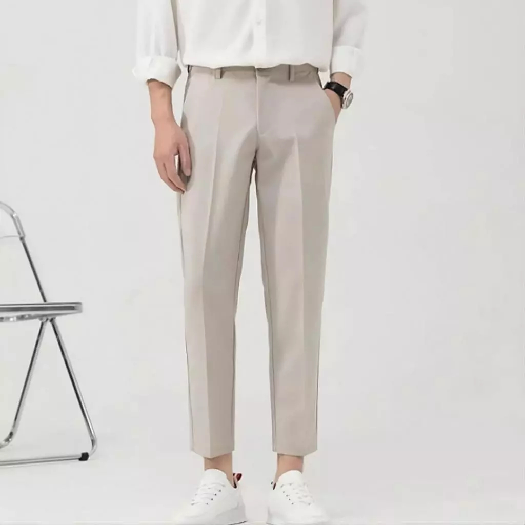 CELANA KANTOR FORMAL PRIA SLIMFIT - CELANA BAHAN DASAR KAIN WOLL - CELANA KERJA ANGKLE PANTS