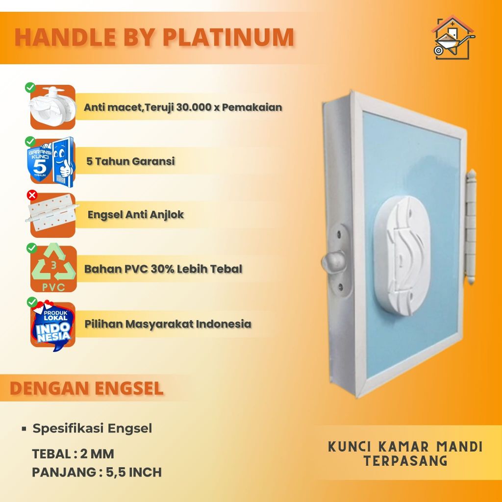 HANDLE PINTU || KUNCI PINTU KAMAR MANDI || SLOT PINTU