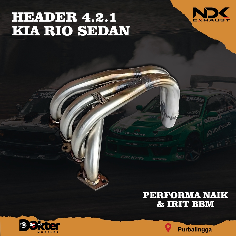 HEADER MOBIL RACING KIA RIO SEDAN KNALPOT RACING NDK EXHAUST